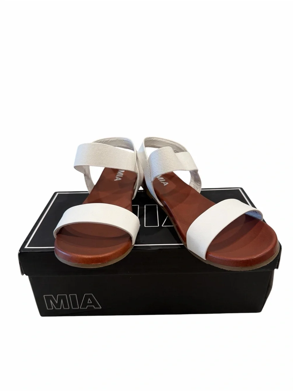 MIA Karina Women’s White Slingback Sandals Size 9 – New in Box